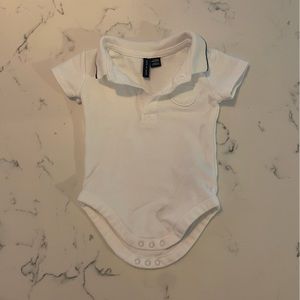 Janie and jack white collared onesie